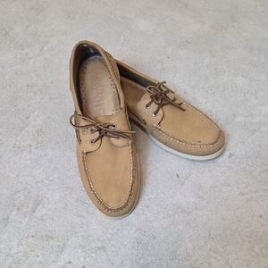 Sperry Topsiders Authentic Original Men's Tan Suede Boat Shoes 14M